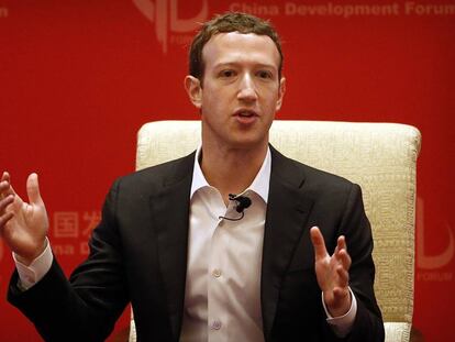 Mark Zuckerberg, en una conferencia en Pek&iacute;n en marzo.