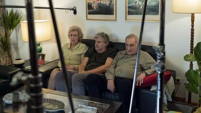 Imagen del rodaje de la segunda temporada de 'Poquita fe'.