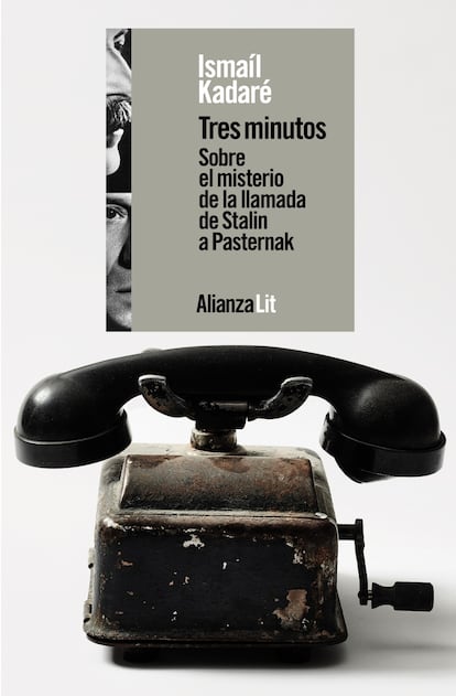 Portada de 'Tres minutos sobre el misterio de la llamada de Stalin a Pasternak', de Ismaíl Kadaré