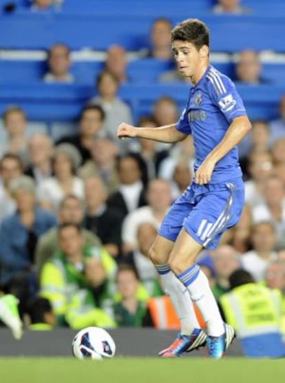 El brasileño Oscar, en el partido contra el Reading.