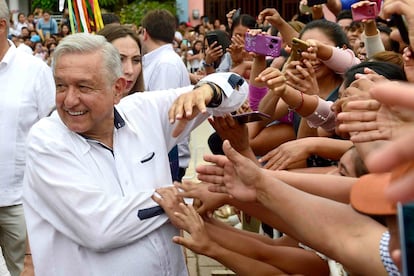 El presidente de México, Andrés Manuel López Obrador, en Tabasco, en febrero pasado.
