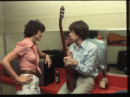 Linda Ronstadt and Mick Jagger