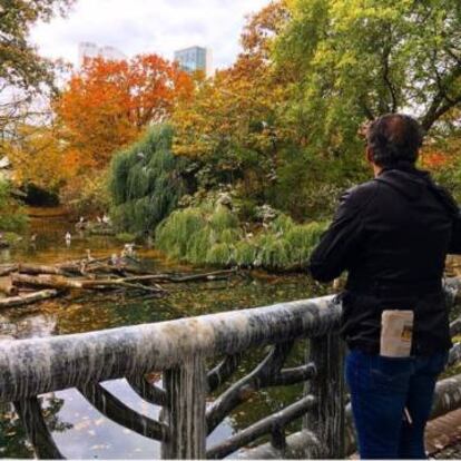 Philip Kerr en el zoo de Berlín, uno de sus lugares favoritos.