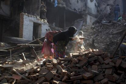 Imagen del terremoto de Nepal en el que murieron 9.000 personas.