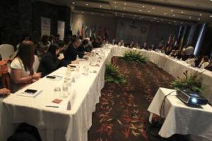 Vista general de la reunión del Consejo de Asociaciones de la Industria Cosmética Latinoamericana (CASIC) , en Ciudad de Panamá.