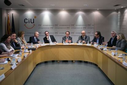 Reunión de la Comisión Ejecutiva Nacional de CiU.