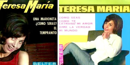 Dos de los discos grabados por Teresa María.