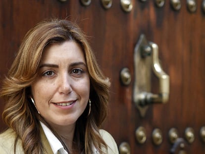Susana Díaz, el pasado jueves, antes de la entrevista.