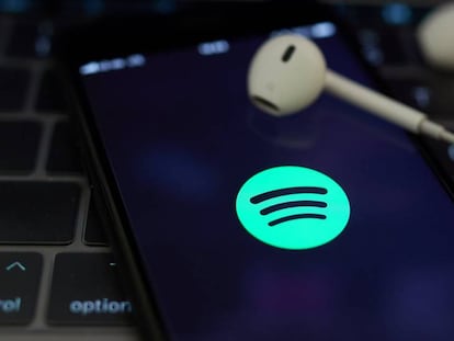 Aplicaci&oacute;n m&oacute;vil de la plataforma musical Spotify