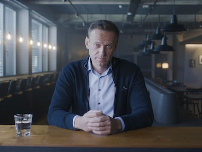 Alexéi Navalny, en un momento del documental 'Navalny'.