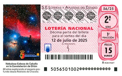 Décimo Lotería Nacional 12 julio 2025