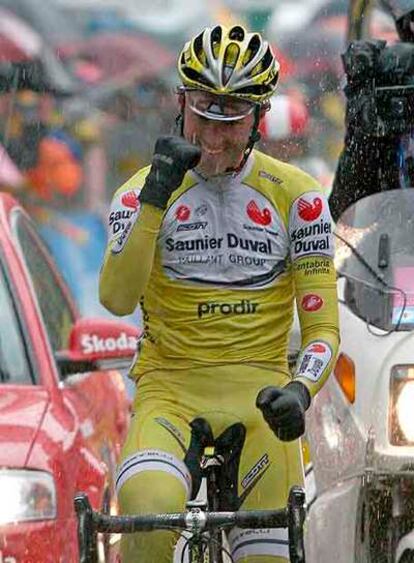 Iban Mayo, en su última victoria, una etapa del Giro de 2007.