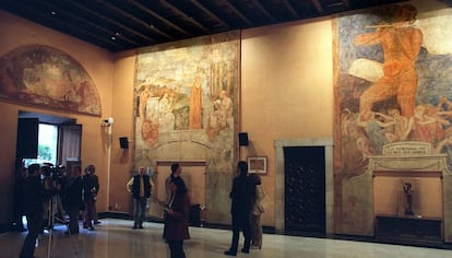 La sala Torres-García del Palau de la Generalitat, en la actualidad.