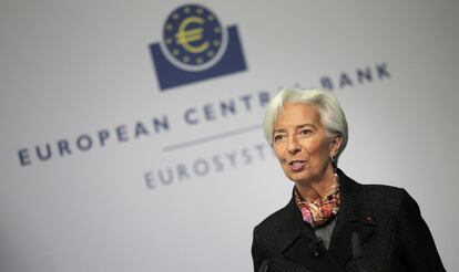 Christine Lagarde, en una conferencia de prensa en Fráncfort el pasado noviembre.