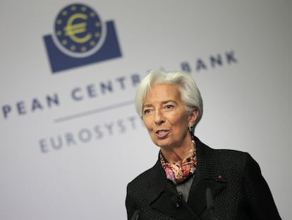 Christine Lagarde, en una conferencia de prensa en Fráncfort el pasado noviembre.