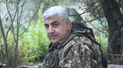 Armen Knyazyan a l'Alt Karabakh, poc abans de morir.