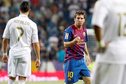 Messi, en un instante del duelo contra el Madrid.