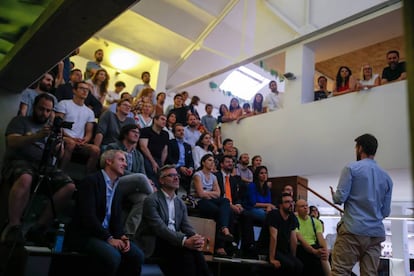 Nicola Cerrantola, en la sede de Fjord durante su presentación.