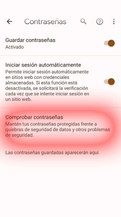 Ver contraseñas Chrome