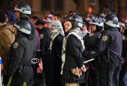 Pro-Palestinian protestors at Columbia University