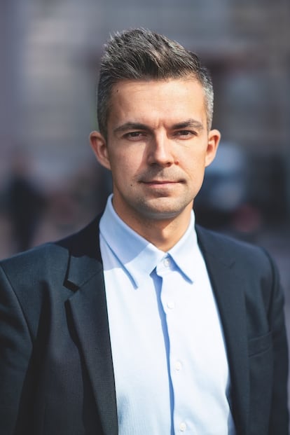 El escritor bielorruso Sasha Filipenko en Zúrich en marzo de 2021.