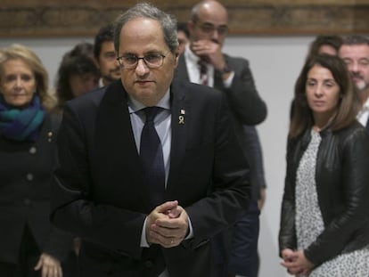 Quim Torra, en el Palau de la Generalitat de Cataluña, el 11 de enero.