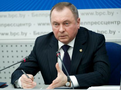 Vladímir Makei, en febrero en Minsk.