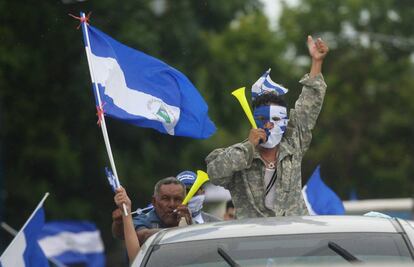 Manifestantes exigen el fin del Gobierno de Daniel Ortega en Nicaragua.