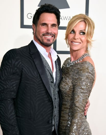 Los actores Don Diamont y Cindy Ambuehl a su llegada a la ceremonia.