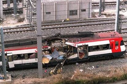 Estado en que quedó uno de los trenes atacados en los atentados del 11 de marzo.
