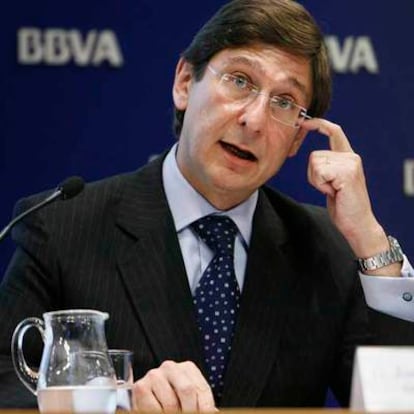 José Ignacio Goirigolzarri, consejero delegado de BBVA, durante la presentación de resultados.
