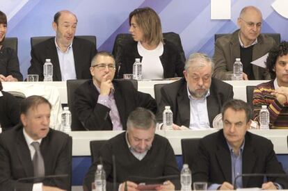 La plana mayor del PSOE, en el comité federal.