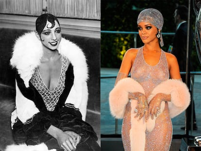 La propia Rihanna reconoció que la inspiración para su polémico estilismo en los CFDA en 2014 fue Josephine Baker.