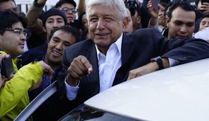 Andrés Manuel Lopez Obrador, depois de votar neste domingo.