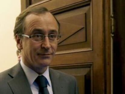 Alfonso Alonso, hoy en el Congreso, a su llegada a la reunión de la Junta de Portavoces.