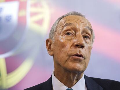 Marcelo Rebelo de Sousa en rueda de prensa en 2015.