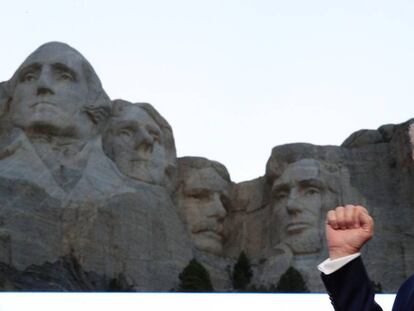 Donald Trump, en el Monte Rushmore.
