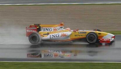 Piquet en los entrenamientos de Jerez