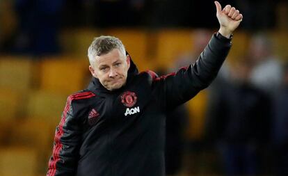 Ole Gunnar Solskjaer tras un partido del United.