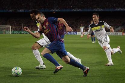 Momento del Barcelona-Chelsea en el Camp Nou.