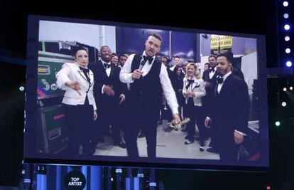Justin Timberlake, ausente en la gala de los Billboard, recibi&oacute; el gran premio de la noche en diferido. 