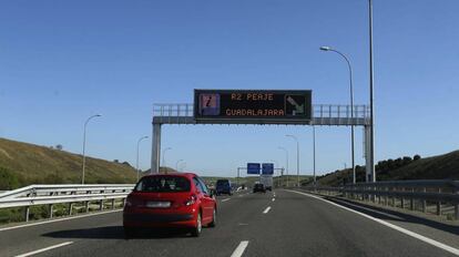 Autpista ente Madrid y Guadalajara.