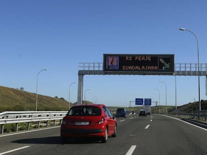 Autpista ente Madrid y Guadalajara.