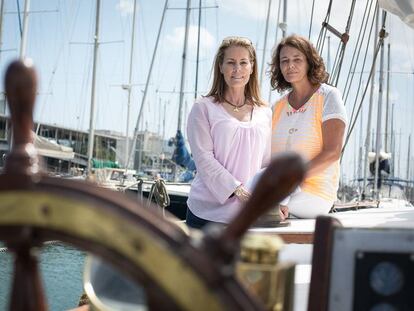 Theresa Zabell y Patricia Guerra, en julio en Barcelona.