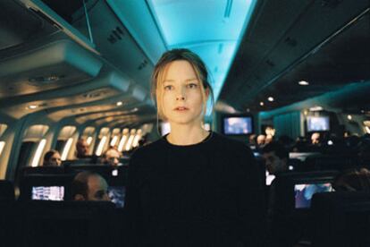 Fotograma de la última película de Jodie Foster, <i>Flightplan.</i>