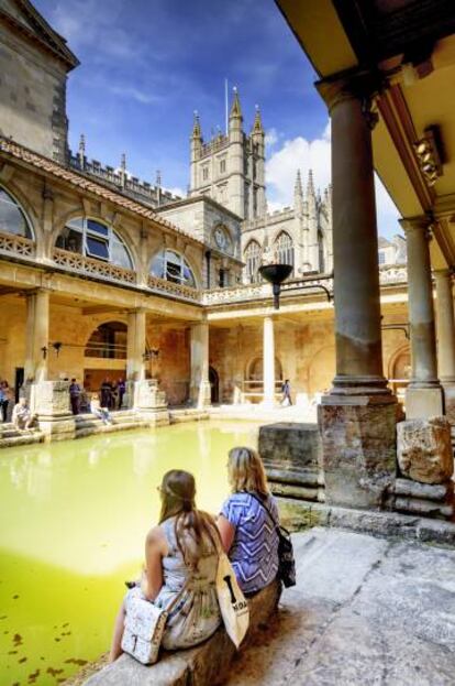 Las termas romanas de Bath (Inglaterra).