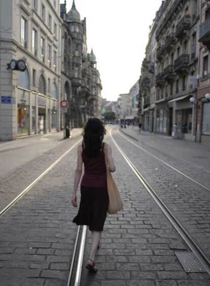 Pilar López de Ayala, en una escena de <i>En la ciudad de Silvia</i>, rodada en Estrasburgo.