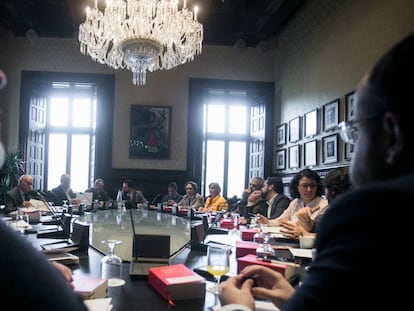 Reuni&oacute;n de la Mesa del Parlament, este martes.