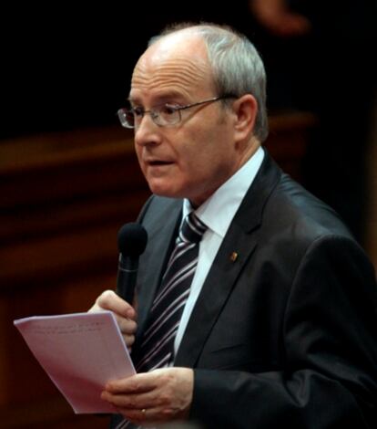 El presidente de la Generalitat, José Montilla, ayer en el Parlament