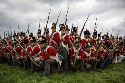 Imagen de la recreación de la batalla.